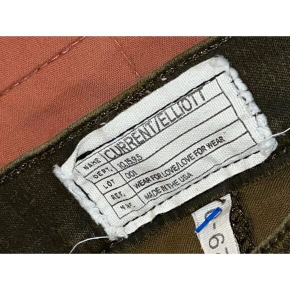 Current Elliot the Soho Zip Stilleto Jeans in Army Green Women  Size 29 - Picture 10 of 14